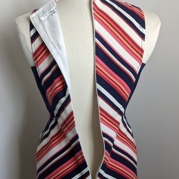 TRINA Turk Bright Chevron Cotton Sheath Midi Dress 4 - Picture 11 of 17